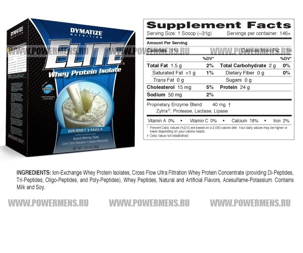 Заказать Dymatize Nutrition, Elite Whey Protein (4536гр)
