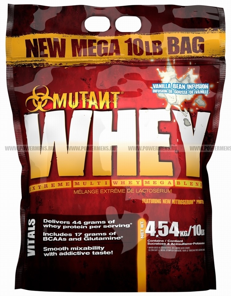 Заказать Mutant, Whey 10 lb (4540 гр)