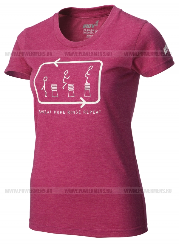 Купить INOV-8, FF TRI BLEND TEE™ (Womens) SWEAT PUKE RINSE REPEAT - Женская футболка