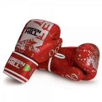 GREEN HILL Boxing Gloves 007, Перчатки кожаные арт.BG-007 (красный)