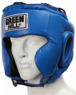 GREEN HILL Club, Шлем боксерский из натуральной кожи HGS-4019 (синий)