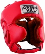 GREEN HILL Defence, Шлем боксерский из НАТУРАЛЬНОЙ кожи HGD-4026 (красный)