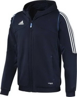 Adidas, Толстовка с капюшоном Jacket T12 Team ClimaLite Cotton X13152 (т.синий)