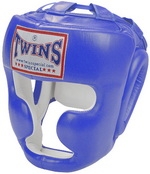 Twins Special Шлем боксерский тренировочный, крепление на липучке HGL-3 синий