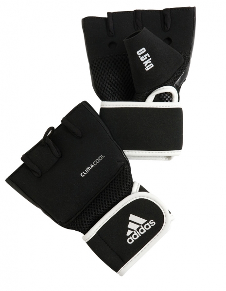 Купить Adidas Weighted, Перчатки с утяжелителями 1кг, арт.ADIBW01 (Черный)