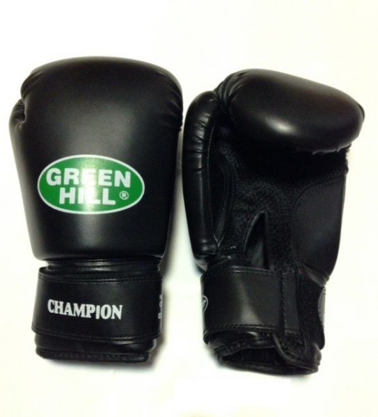 Купить GREEN HILL Champion, Боксерские перчатки, арт.BGC-2040b (черный)