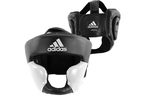 Купить в Москве Adidas Response, Шлем для бокса, арт.ADIBHG023 (белый/черный)