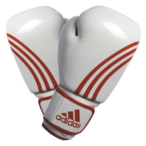 Купить Adidas Box-Fit, Боксерские перчатки, арт. ADIBL04/A (Белый/Красный)