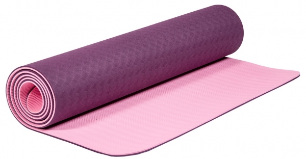 Купить в СПб Коврик для йоги и фитнеса PROFI-FIT, 6 мм,  ПРОФ (фиолетовый-розовый)