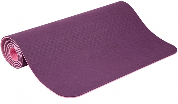 Заказать Коврик для йоги и фитнеса PROFI-FIT, 6 мм,  ПРОФ (фиолетовый-розовый)