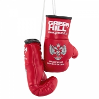 AG-1008FBR Сувенирные боксерские перчатки Федерация Бокса России красный