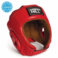 GREEN HILL, Кикбоксерский шлем BEST WAKO Approved (красный) арт.HGB-4016w